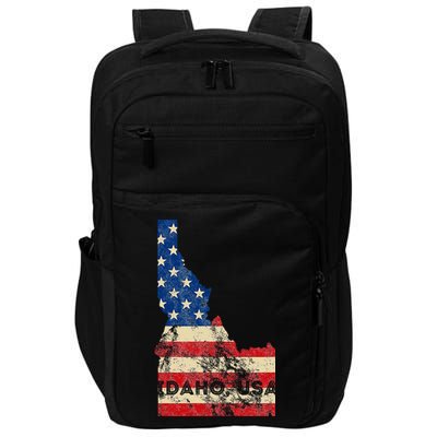 Idaho Usa Flag Patriotic Retro Vintage Impact Tech Backpack