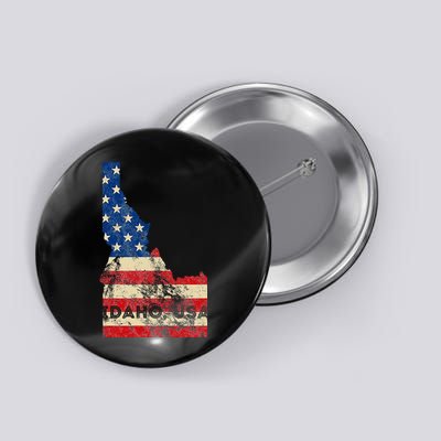 Idaho Usa Flag Patriotic Retro Vintage Button