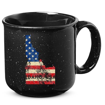 Idaho Usa Flag Patriotic Retro Vintage 15oz Campfire Ceramic Mug