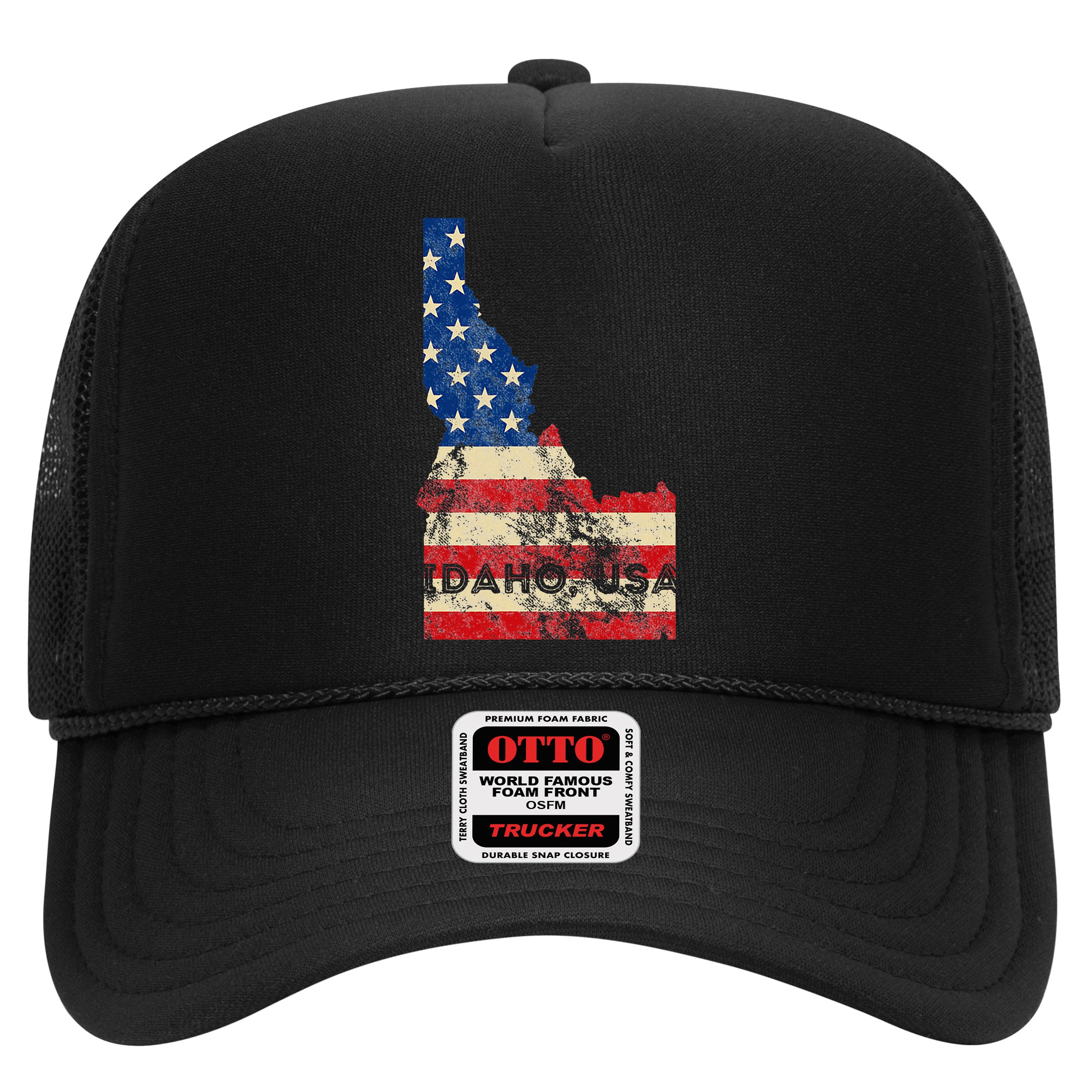 Idaho Usa Flag Patriotic Retro Vintage Hat
