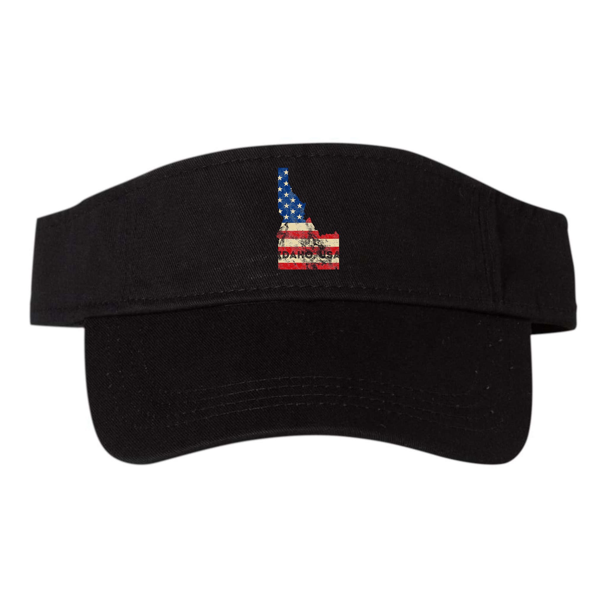 Idaho Usa Flag Patriotic Retro Vintage Visor