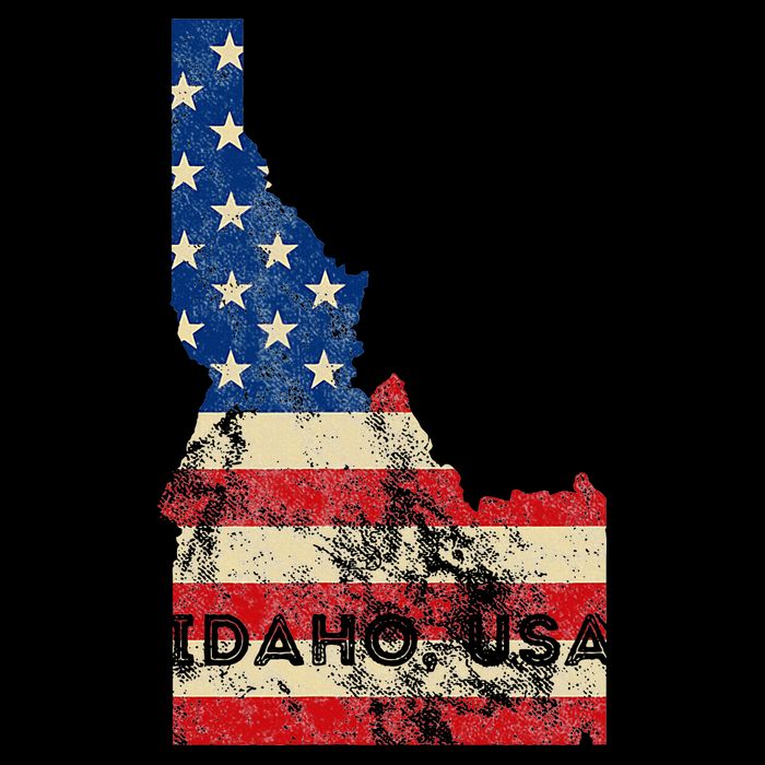 Idaho Usa Flag Patriotic Retro Vintage Visor