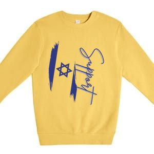 Israel USA Flags support Premium Crewneck Sweatshirt