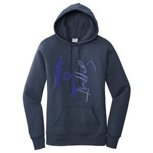 Israel USA Flags support Women's Pullover Hoodie