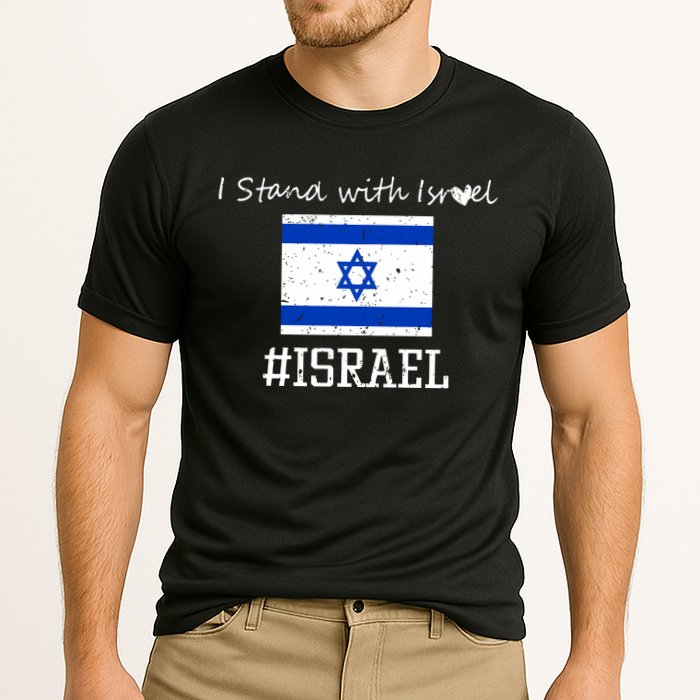 Israel USA Flags Cooling Performance Crew T-Shirt