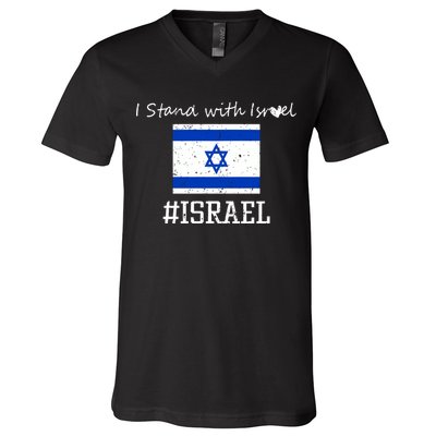 Israel USA Flags V-Neck T-Shirt