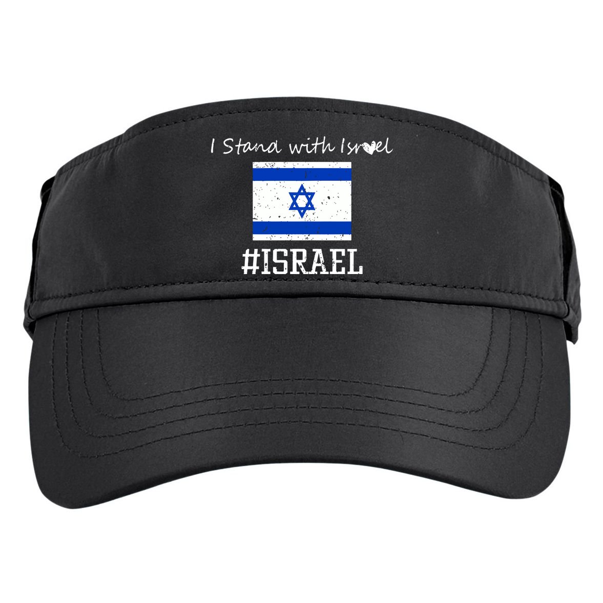 Israel USA Flags Adult Drive Performance Visor