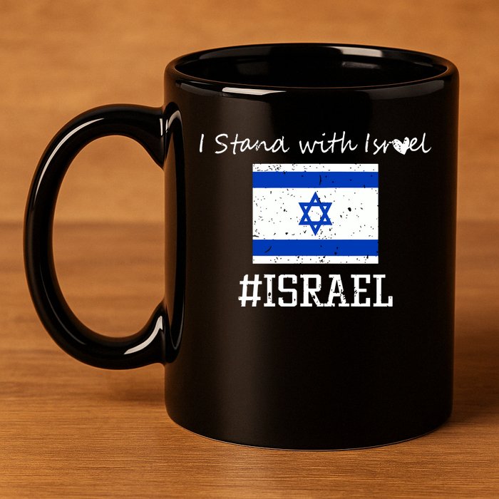 Israel USA Flags 11oz C Handle Ceramic Mug
