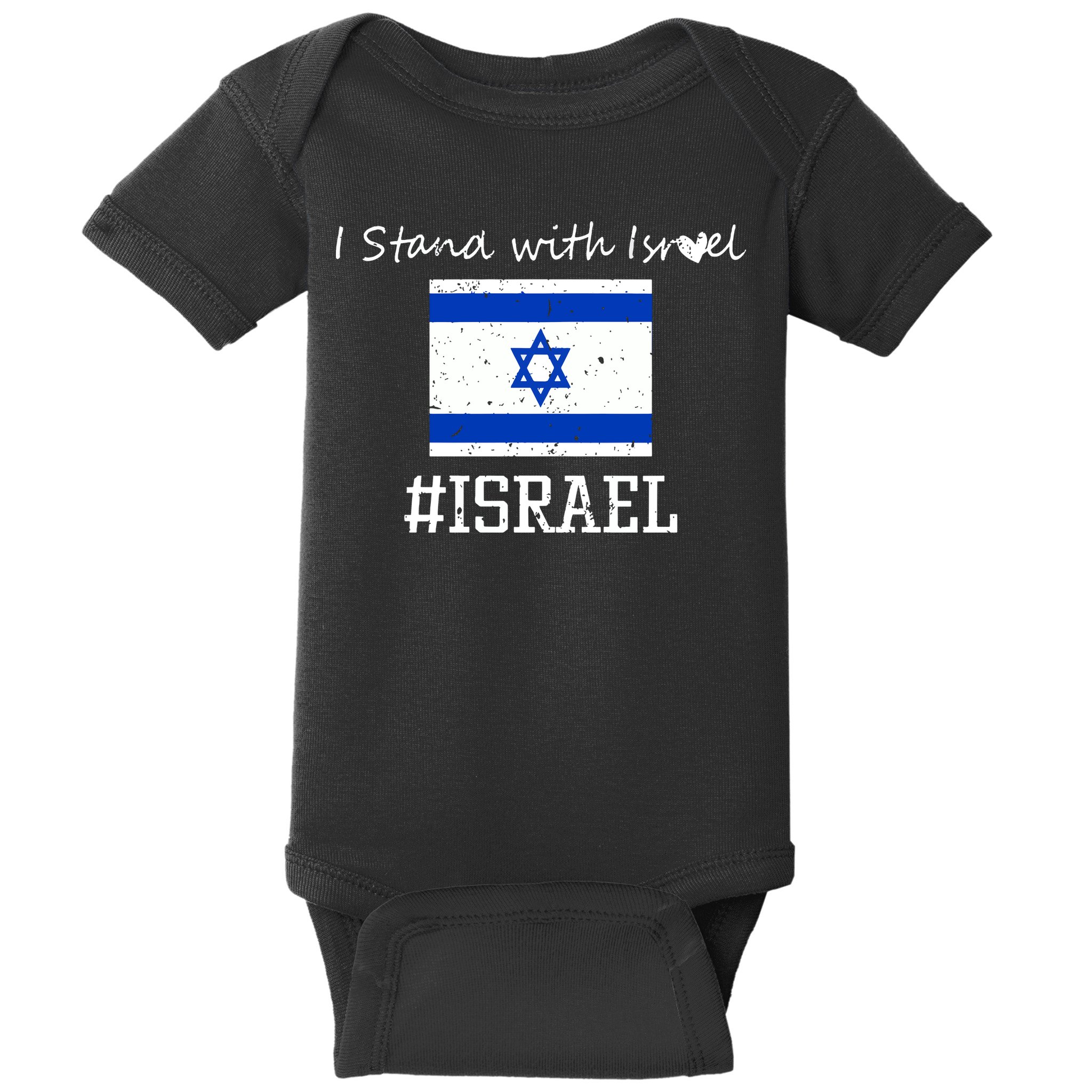 Israel USA Flags Baby Bodysuit