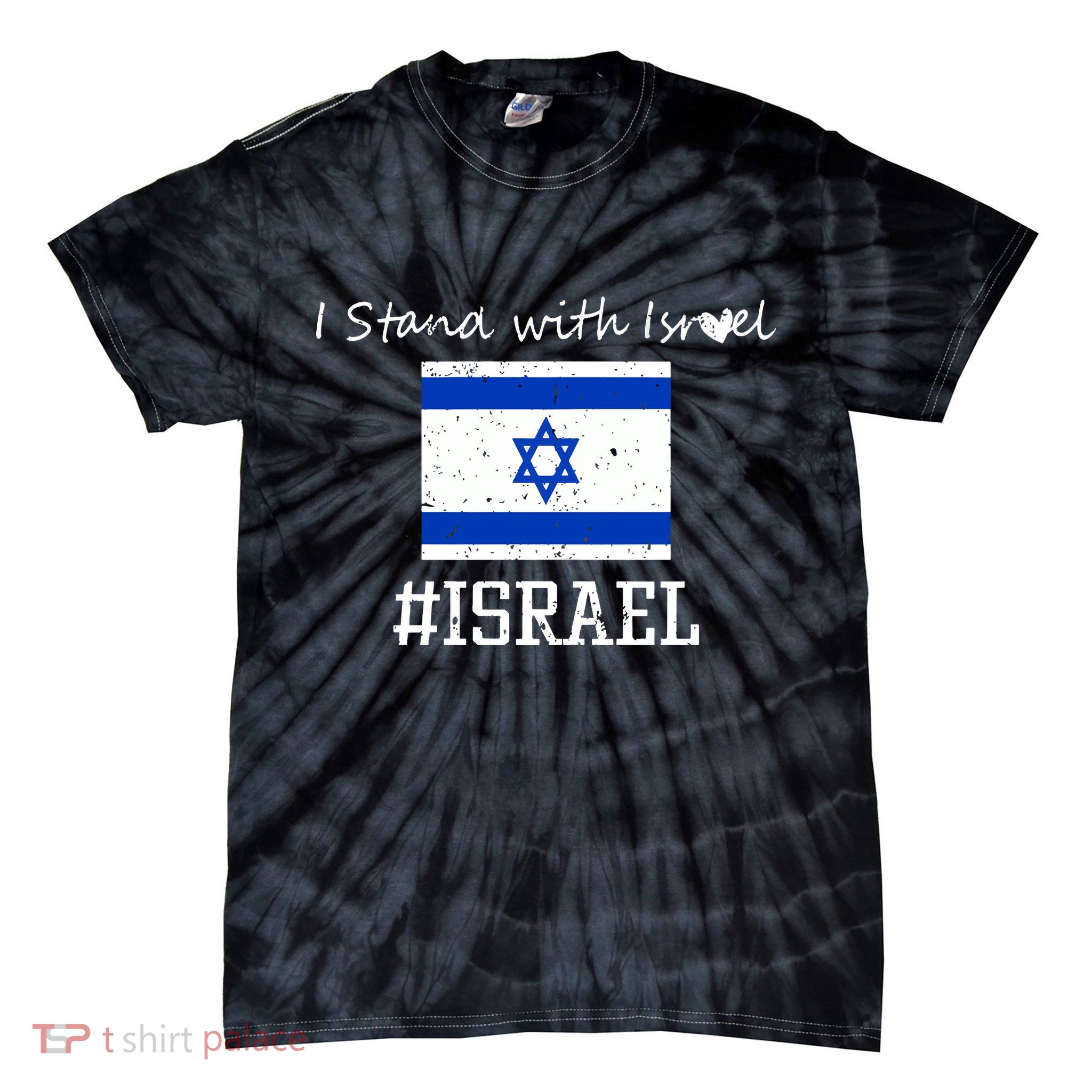 Israel USA Flags Tie-Dye T-Shirt