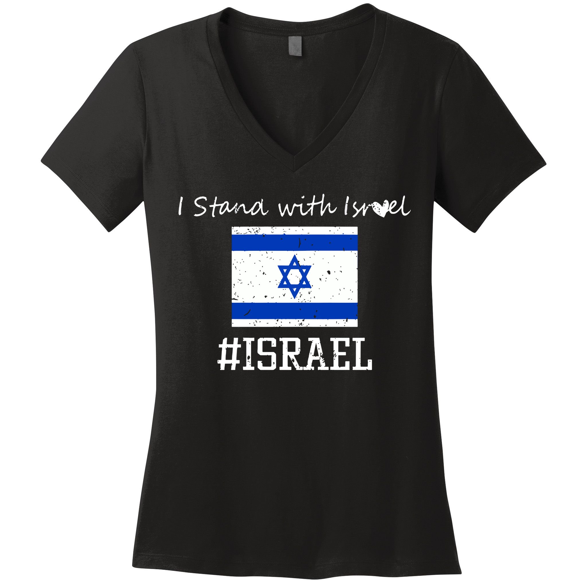 Israel USA Flags Women's V-Neck T-Shirt