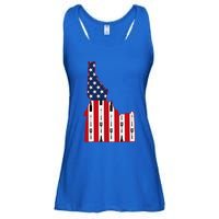 Idaho Usa Flag Fourth July 4th Fathers Day Bbq Beer Summer Gift Ladies Essential Flowy Tank