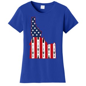 Idaho Usa Flag Fourth July 4th Fathers Day Bbq Beer Summer Gift Women's T-Shirt