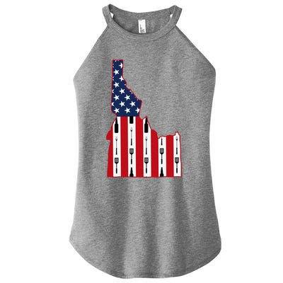 Idaho Usa Flag Fourth July 4th Fathers Day Bbq Beer Summer Gift Women's Perfect Tri Rocker Tank