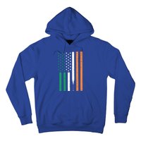 Irish Us Flag Baseball Bat St Patricks Day Sports Patriotic Great Gift Hoodie