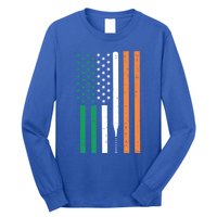 Irish Us Flag Baseball Bat St Patricks Day Sports Patriotic Great Gift Long Sleeve Shirt