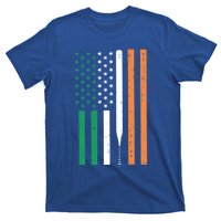 Irish Us Flag Baseball Bat St Patricks Day Sports Patriotic Great Gift T-Shirt