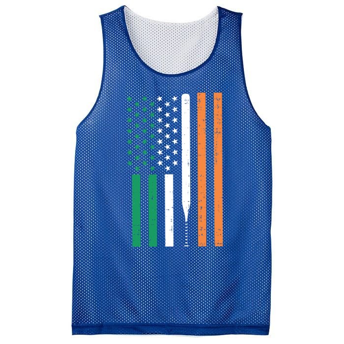 Irish Us Flag Baseball Bat St Patricks Day Sports Patriotic Great Gift Mesh Reversible Basketball Jersey Tank