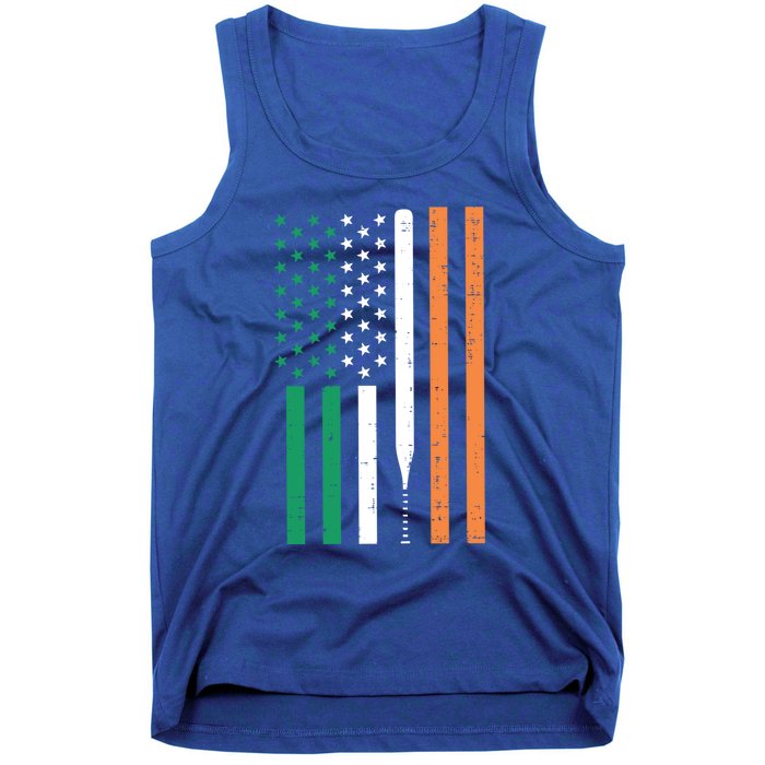 Irish Us Flag Baseball Bat St Patricks Day Sports Patriotic Great Gift Tank Top