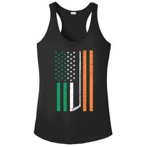 Irish Us Flag Ice Hockey St Patricks Day Sports Patriotic Gift Ladies PosiCharge Competitor Racerback Tank