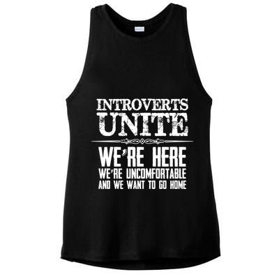 Introverts Unite Funny Gift For Introverted And Cute Gift Ladies PosiCharge Tri-Blend Wicking Tank