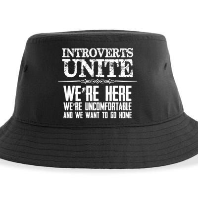 Introverts Unite Funny Gift For Introverted And Cute Gift Sustainable Bucket Hat
