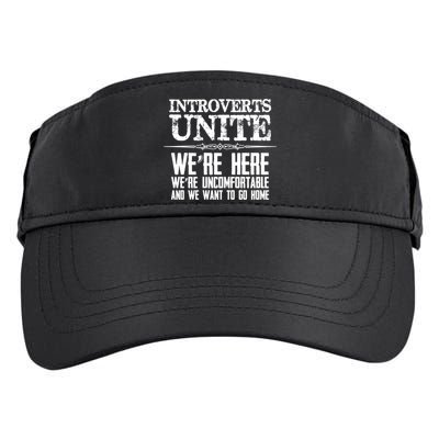 Introverts Unite Funny Gift For Introverted And Cute Gift Adult Drive Performance Visor