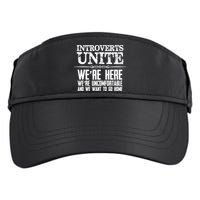 Introverts Unite Funny Gift For Introverted And Cute Gift Adult Drive Performance Visor