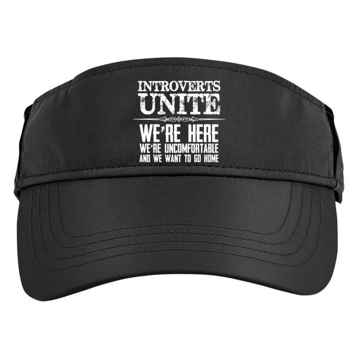 Introverts Unite Funny Gift For Introverted And Cute Gift Adult Drive Performance Visor