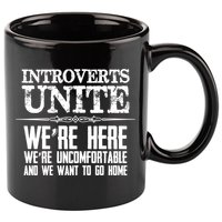 Introverts Unite Funny Gift For Introverted And Cute Gift 11oz C Handle Ceramic Mug