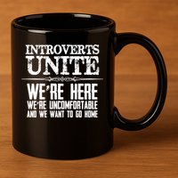 Introverts Unite Funny Gift For Introverted And Cute Gift 11oz C Handle Ceramic Mug
