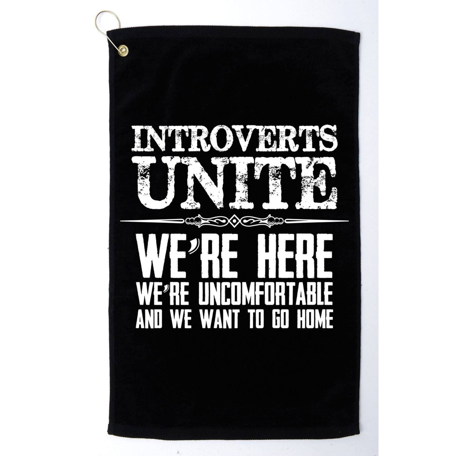 Introverts Unite Funny Gift For Introverted And Cute Gift Golf Towel