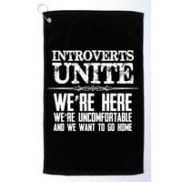 Introverts Unite Funny Gift For Introverted And Cute Gift Golf Towel