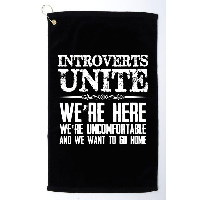 Introverts Unite Funny Gift For Introverted And Cute Gift Golf Towel