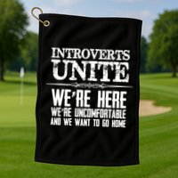 Introverts Unite Funny Gift For Introverted And Cute Gift Golf Towel