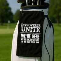 Introverts Unite Funny Gift For Introverted And Cute Gift Golf Towel