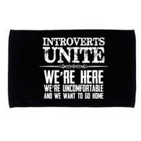 Introverts Unite Funny Gift For Introverted And Cute Gift Microfiber Hand Towel