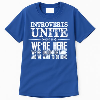 Introverts Unite Funny Gift For Introverted And Cute Gift Tall T-Shirt