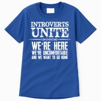 Introverts Unite Funny Gift For Introverted And Cute Gift Tall T-Shirt