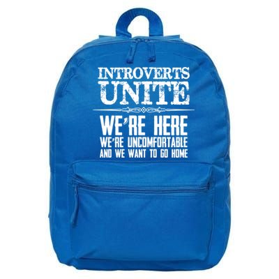 Introverts Unite Funny Gift For Introverted And Cute Gift 16 in Basic Backpack