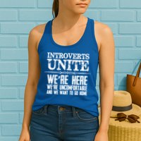 Introverts Unite Funny Gift For Introverted And Cute Gift Womens Tank Top