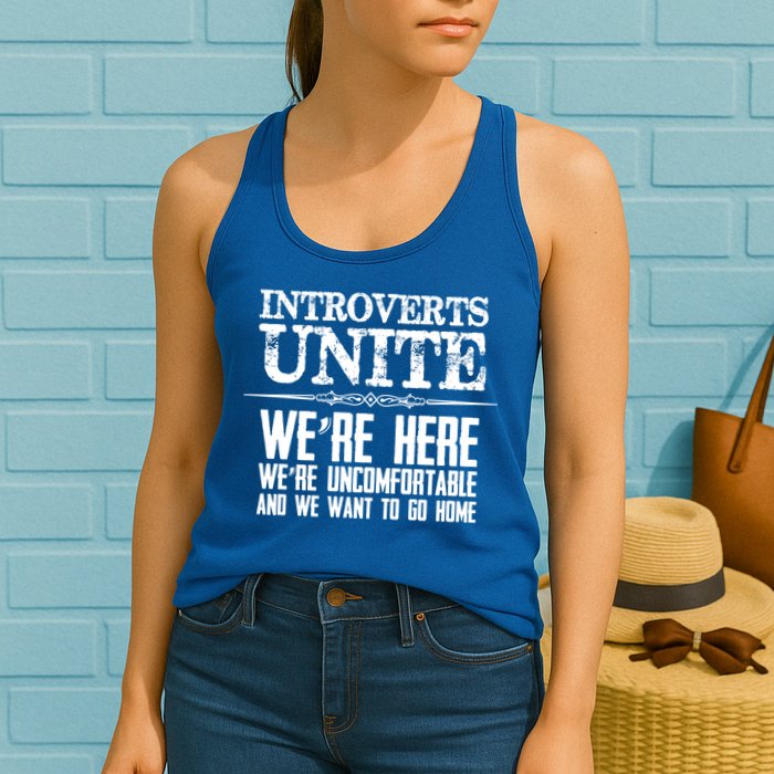 Introverts Unite Funny Gift For Introverted And Cute Gift Womens Tank Top