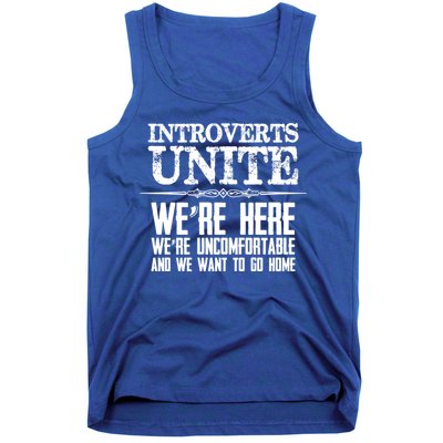 Introverts Unite Funny Gift For Introverted And Cute Gift Tank Top