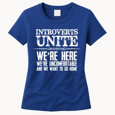 Introverts Unite Funny Gift For Introverted And Cute Gift Womens T-Shirt