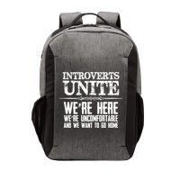 Introverts Unite Funny Gift For Introverted And Cute Gift Vector Backpack