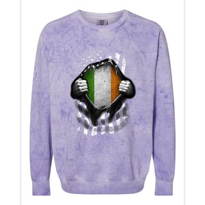 Ireland Usa Flag Irish American Gift Colorblast Crewneck Sweatshirt