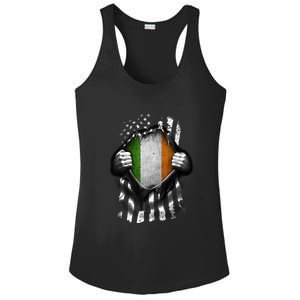 Ireland Usa Flag Irish American Gift Ladies PosiCharge Competitor Racerback Tank