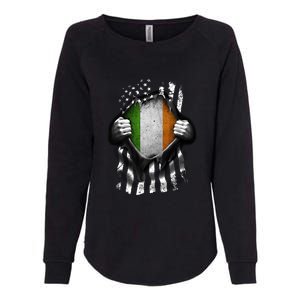 Ireland Usa Flag Irish American Gift Womens California Wash Sweatshirt