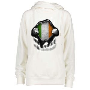 Ireland Usa Flag Irish American Gift Womens Funnel Neck Pullover Hood