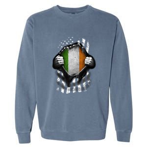 Ireland Usa Flag Irish American Gift Garment-Dyed Sweatshirt